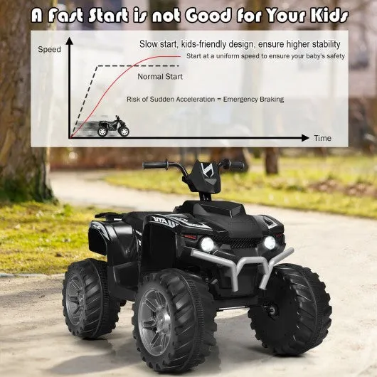 12V Kids 4-Wheeler ATV Quad Ride On Car -Black
