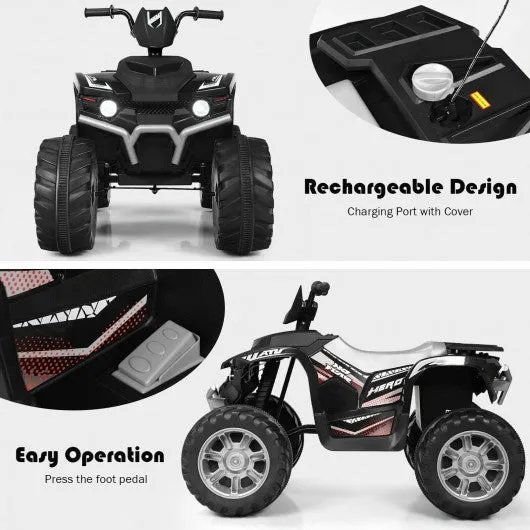 12V Kids 4-Wheeler ATV Quad Ride On Car -Black