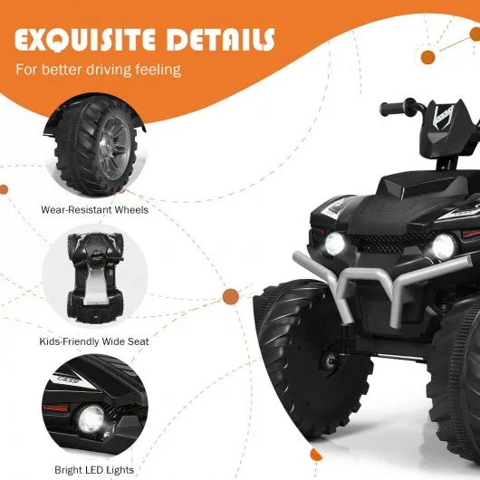 12V Kids 4-Wheeler ATV Quad Ride On Car -Black