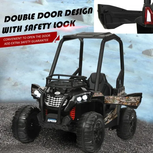 12V Kids RC Electric Ride On Off-Road UTV Truck with MP3 and Light-Black