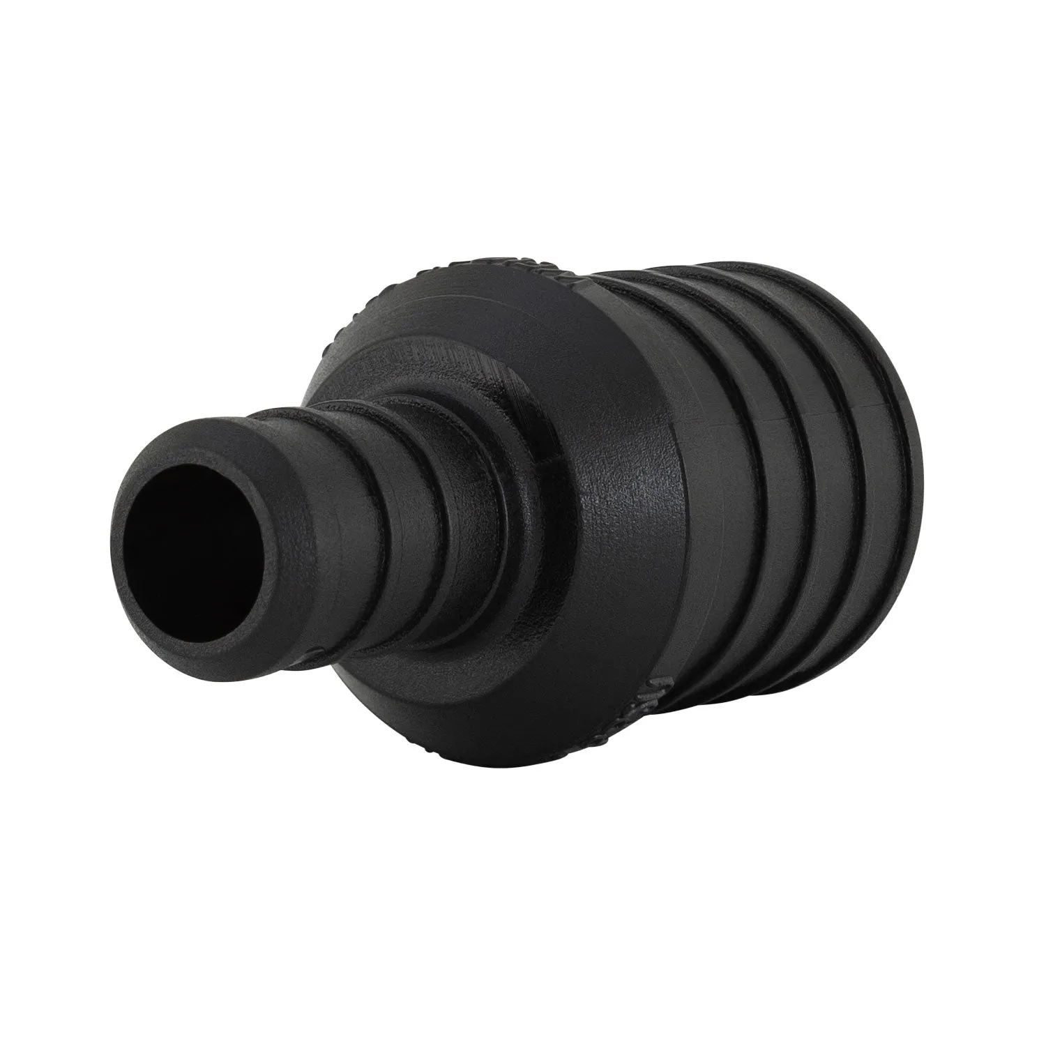 1" x 1/2" PEX B Crimp Barb PPSU Black Poly Reducing Coupling, ASTM F2159