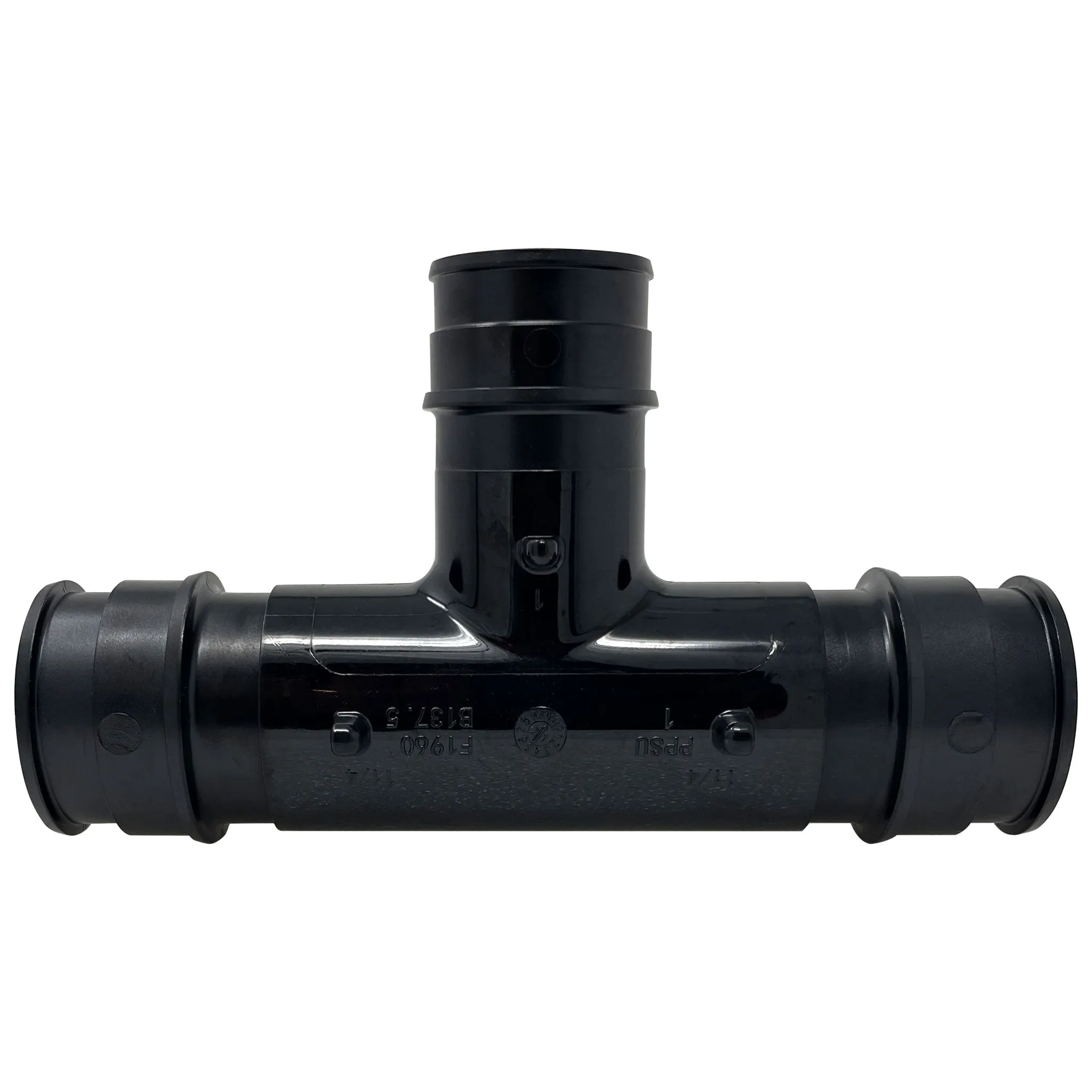1" x 1" x 3/4" PEX A Expansion PPSU Black Poly Reducing Tee F1960