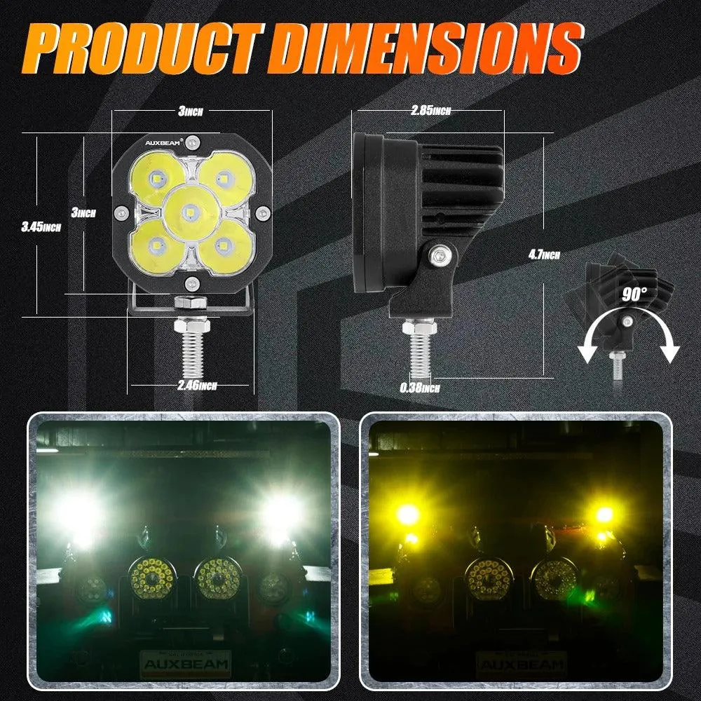 3 Inch 80W 9600 Lumens LED pod Lights