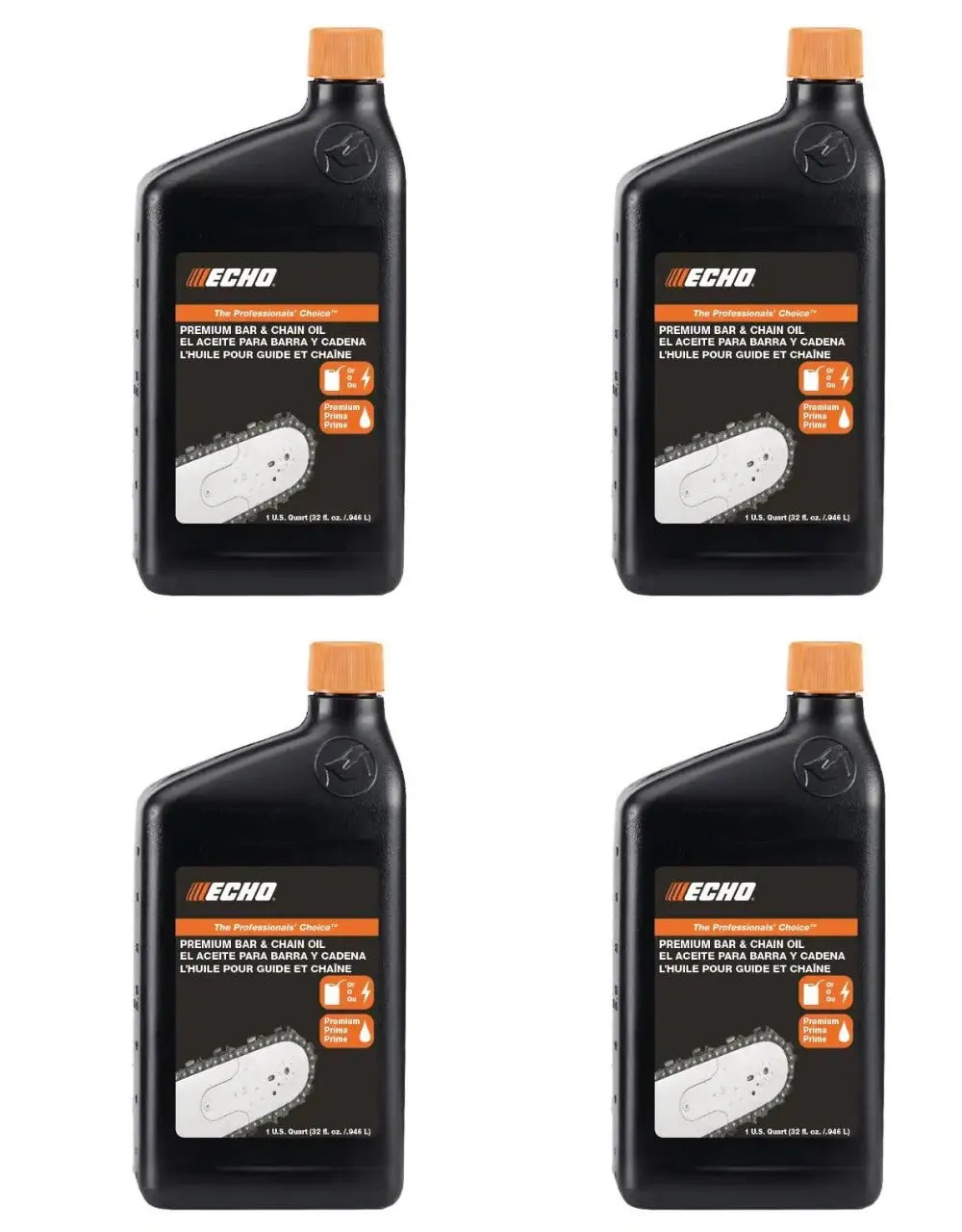 (4 Pack) 1 Quart ECHO Bar and Chain Oil 6459012