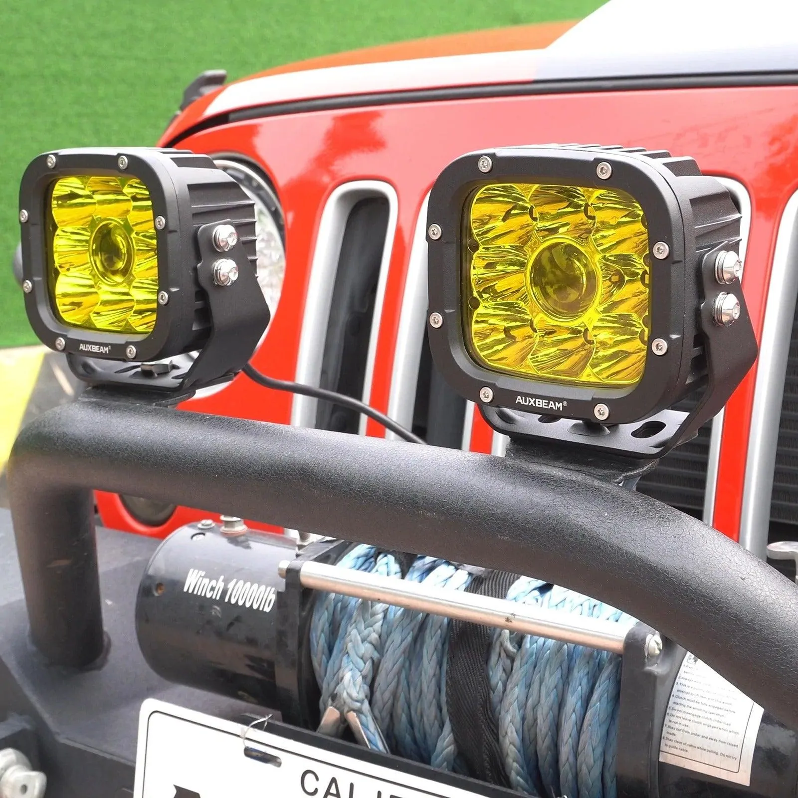 5 Inch 110W White&Amber LED Pod Lights With Additional Amber Covers