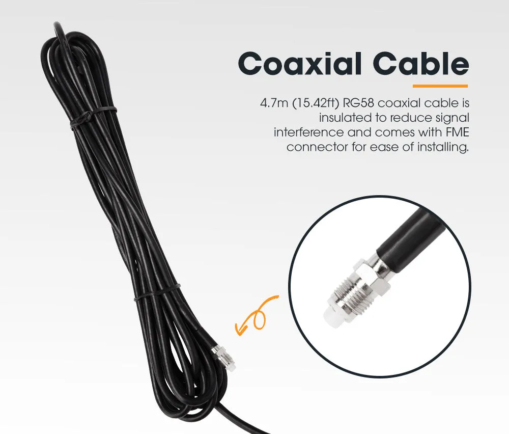 6.6DBI Black Heavy Duty Hi Gain Antenna For Uhf Cb Radio Bull Bar Fiberglass New