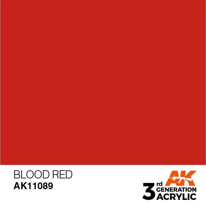 AK Interactive AK11089 3G Blood Red Acrylic Paint 17ml