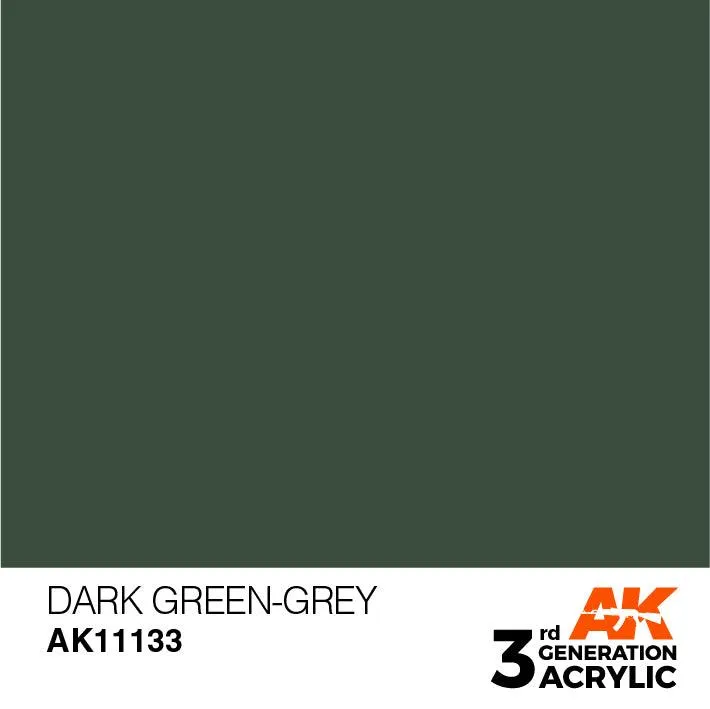 AK Interactive AK11133 3G Dark Green Gray Acrylic Paint 17ml