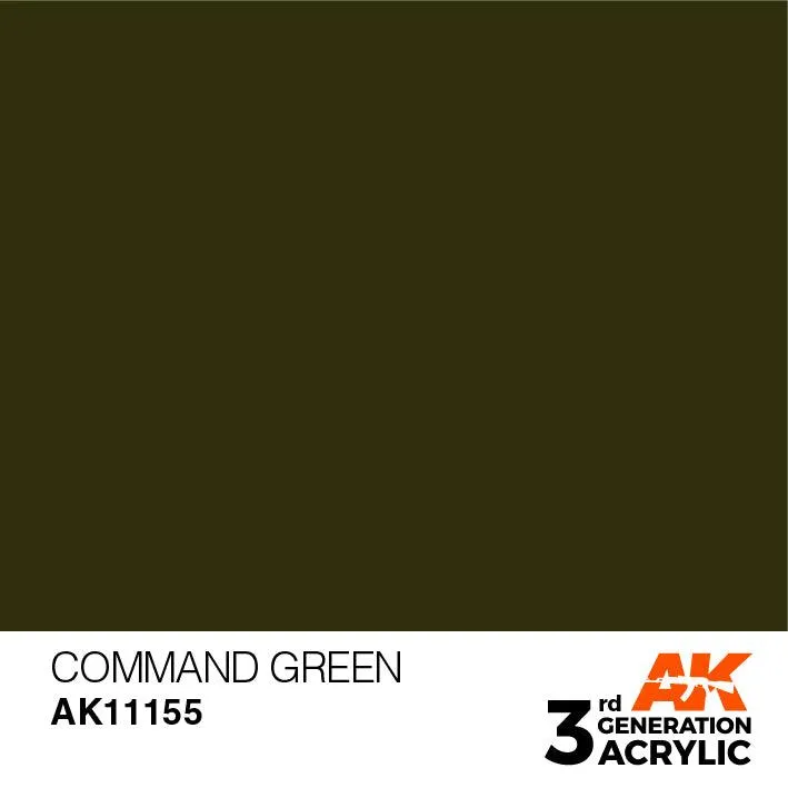 AK Interactive AK11155 3G Command Green Acrylic Paint 17ml
