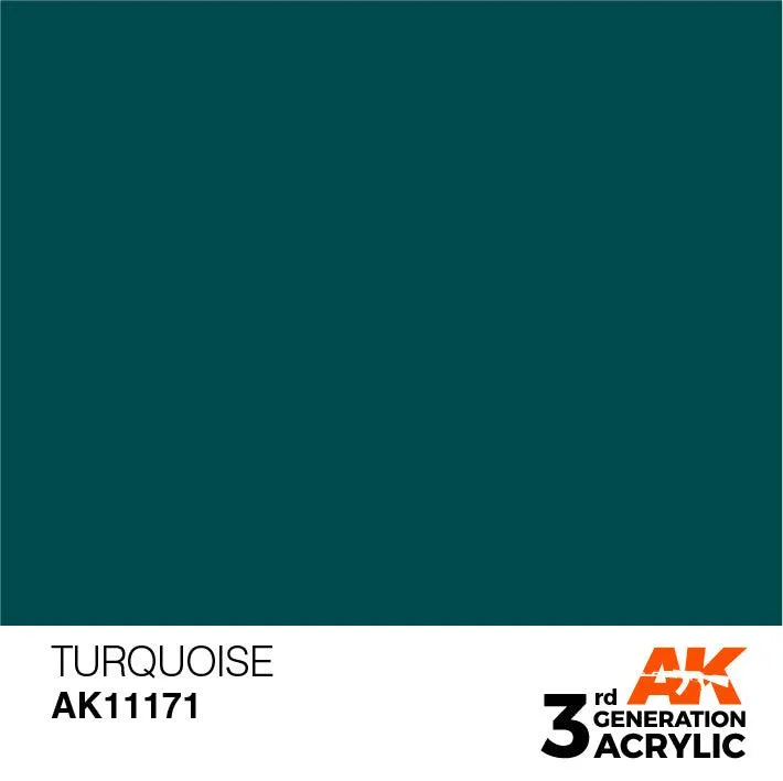 AK Interactive AK11171 3G Turquoise Acrylic Paint 17ml