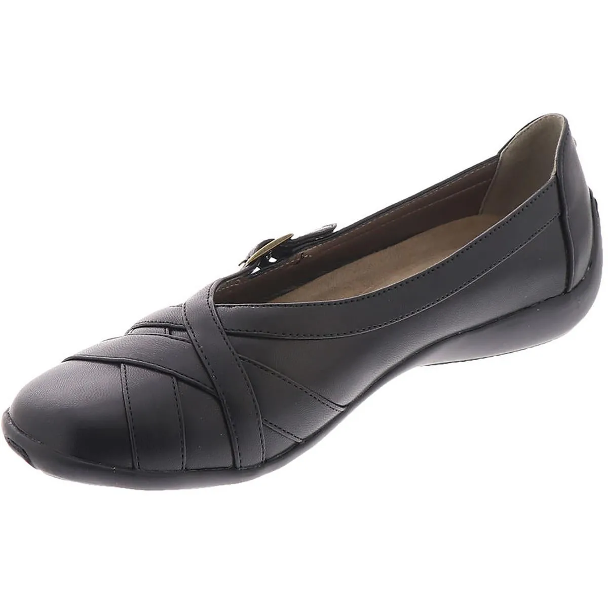 Array Womens Valerie Faux Leather Slip-On Ballet Flats