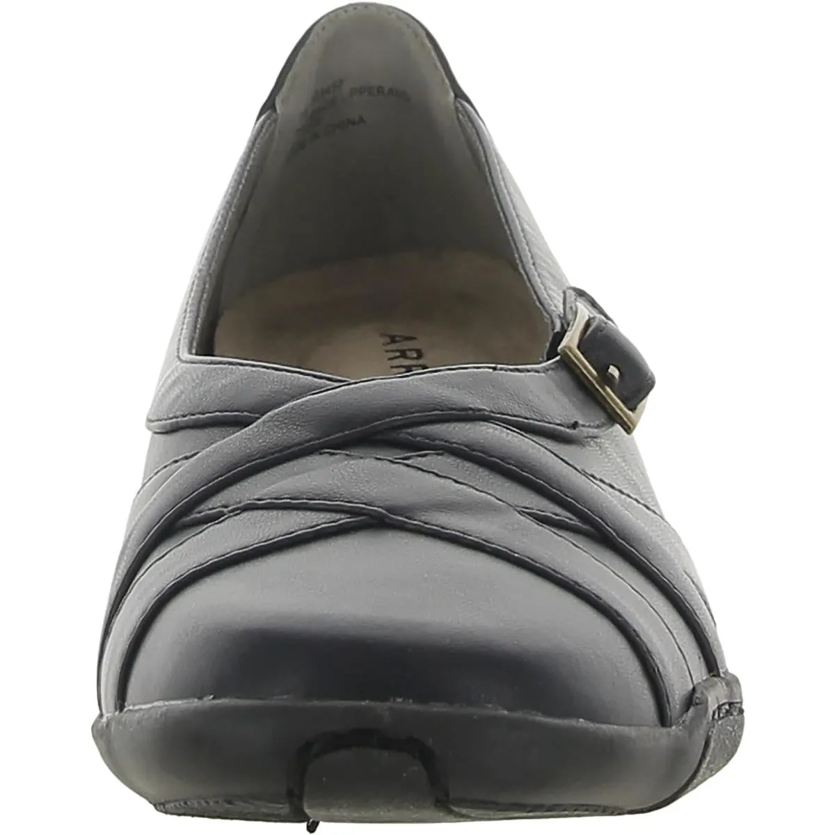 Array Womens Valerie Faux Leather Slip-On Ballet Flats