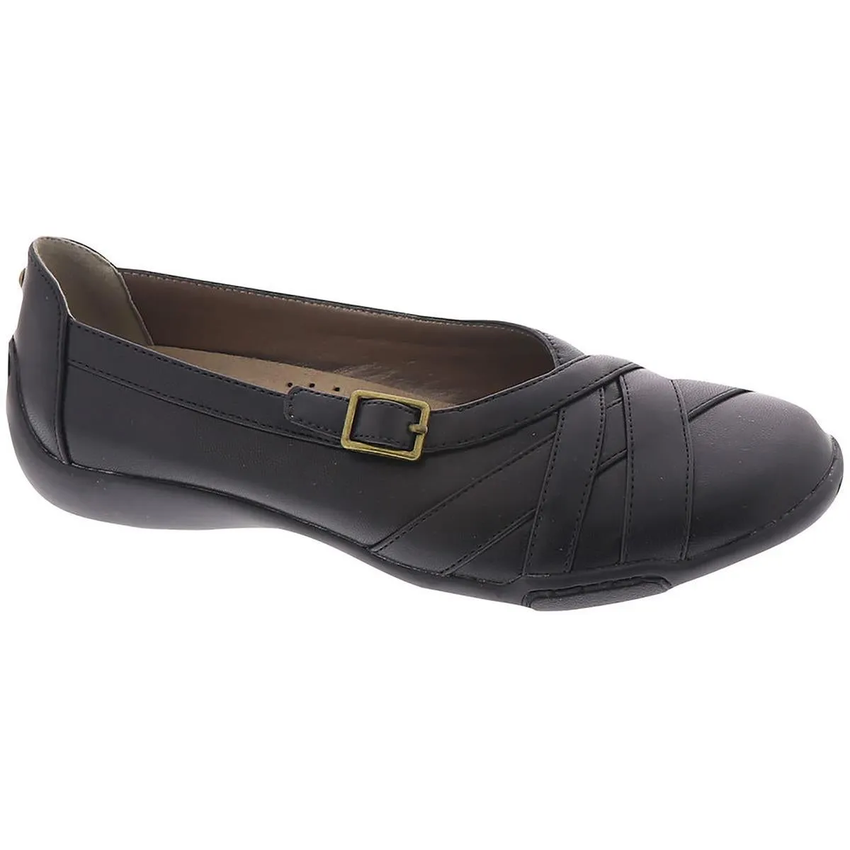 Array Womens Valerie Faux Leather Slip-On Ballet Flats