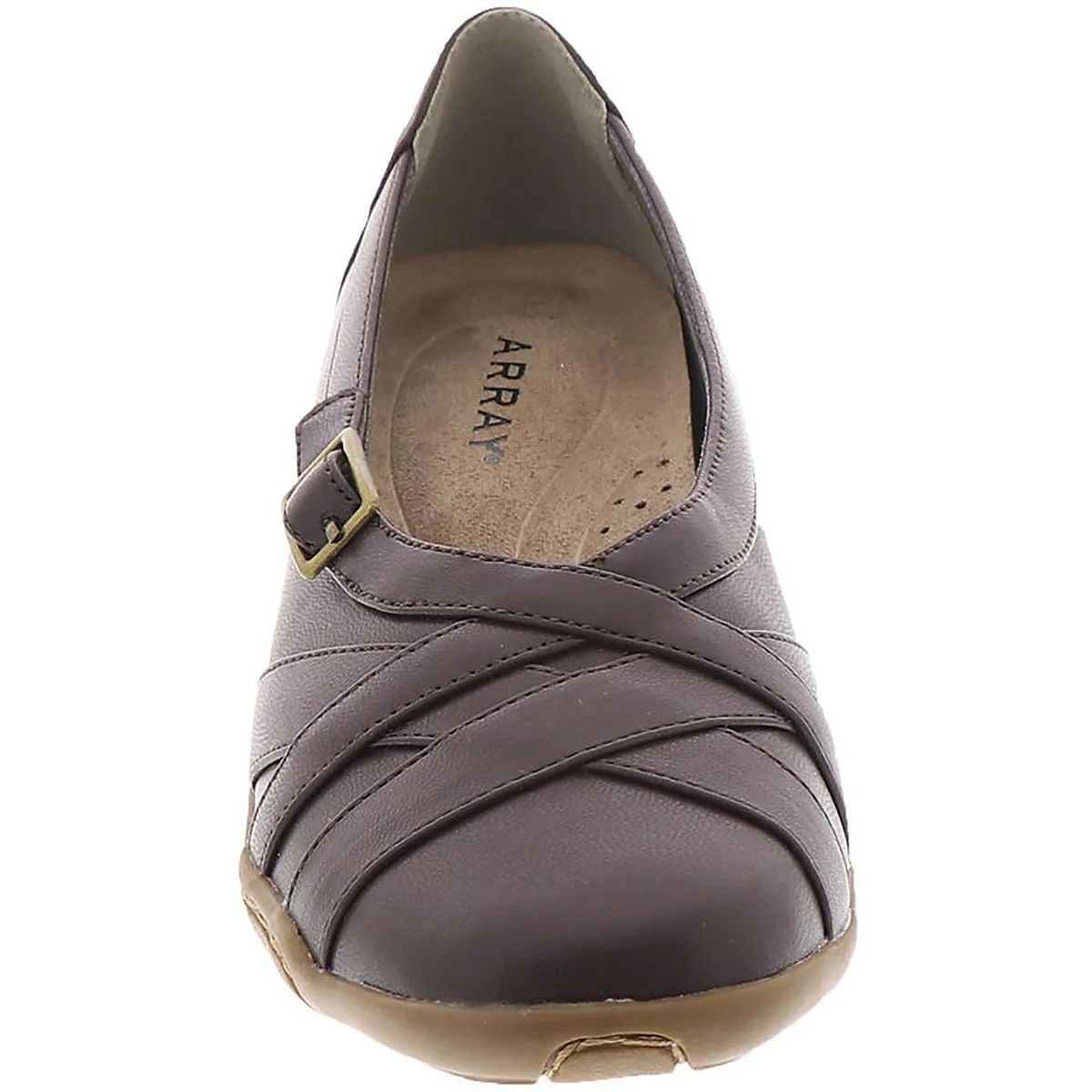 Array Womens Valerie Faux Leather Slip-On Ballet Flats