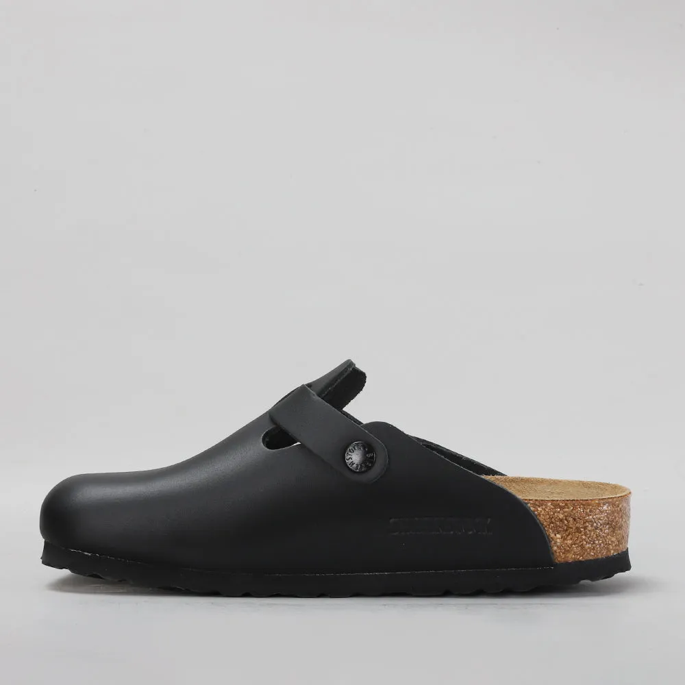BIRKENSTOCK BOSTON BLACK CLOGS