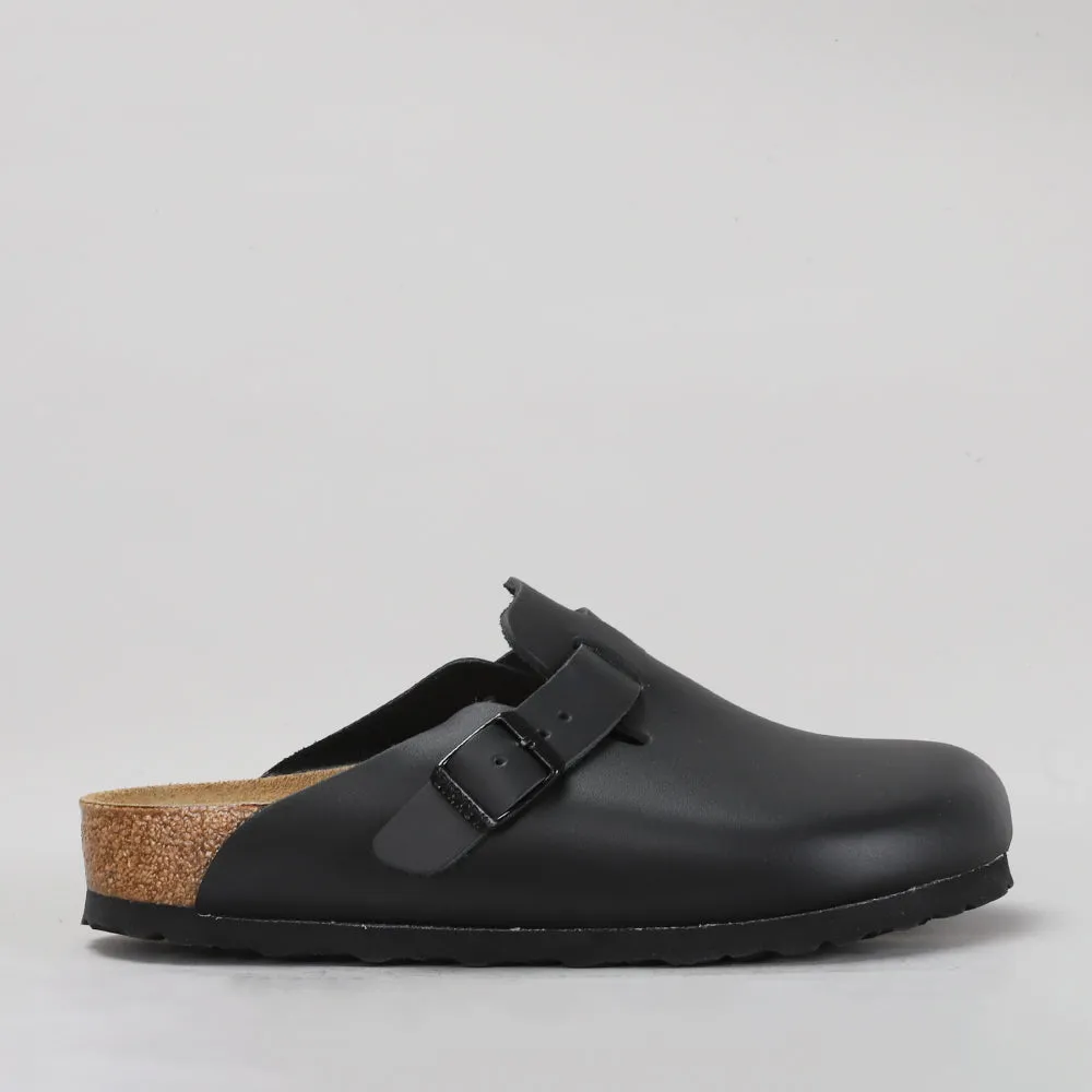 BIRKENSTOCK BOSTON BLACK CLOGS