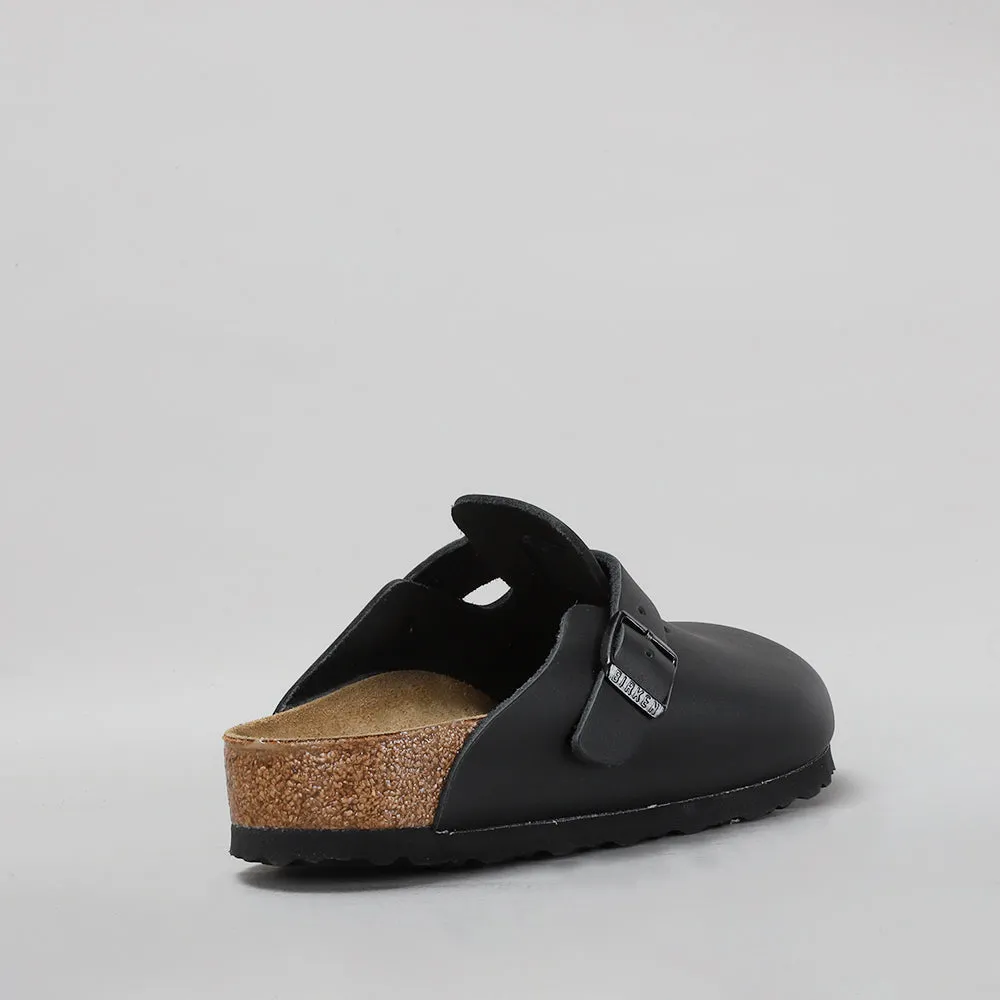 BIRKENSTOCK BOSTON BLACK CLOGS