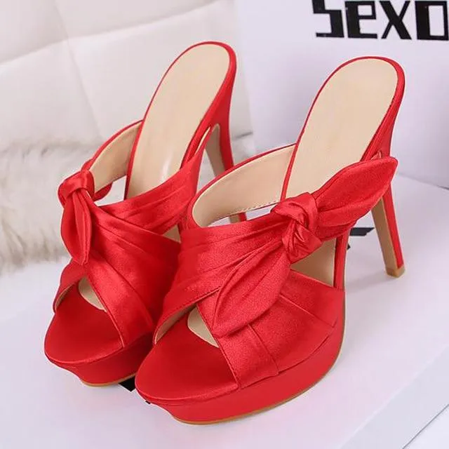 Butterfly-knot Women Thin Heels Women Comfortable Wearing  NEW Trend for the Fashion Shoes Women Heels