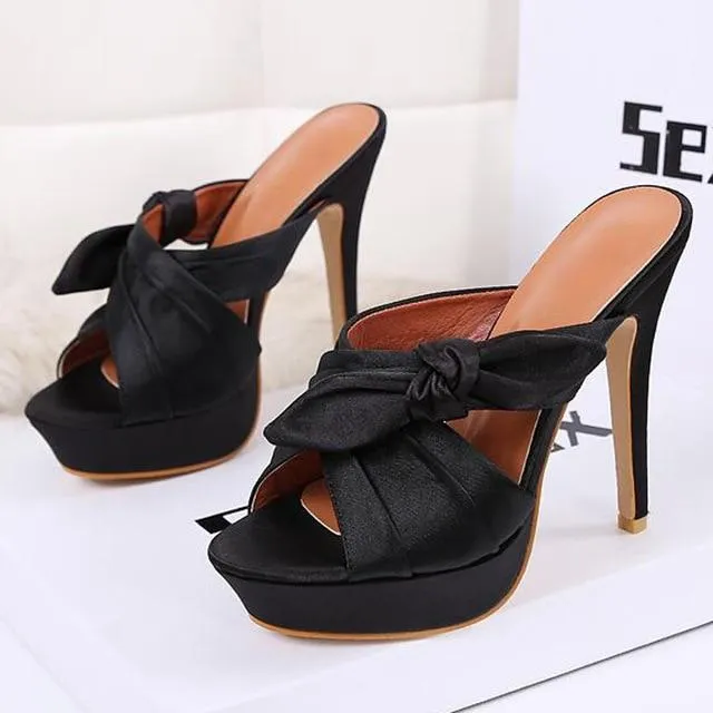 Butterfly-knot Women Thin Heels Women Comfortable Wearing  NEW Trend for the Fashion Shoes Women Heels
