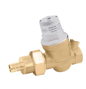 Caleffi 533850HA ¾" PEX expansion union in, FNPT out PresCal™ Compact Pressure Reducing Valve w/out Gauge