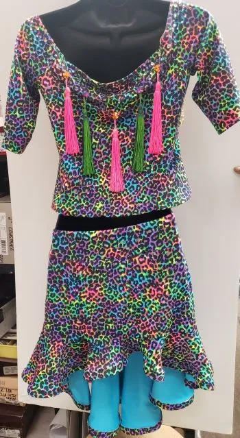 Cheetah -- Women's 2Pc Latin Rhythm Costume -- Multi