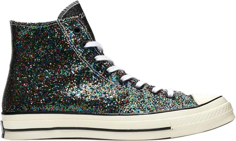 Converse JW Anderson x Chuck 70 Hi Glitter Pack Sneakers - Black Multicolor