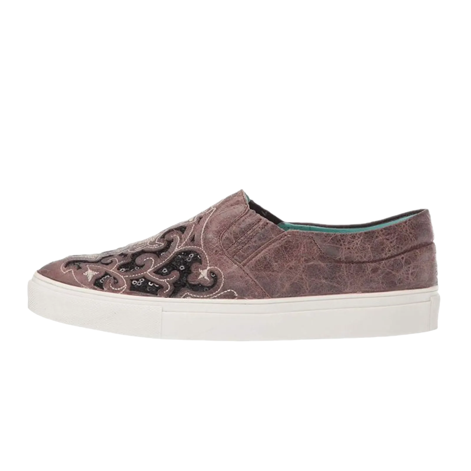Corral Ladies Brown & Black Inlay & Embroidery sneakerss E1560