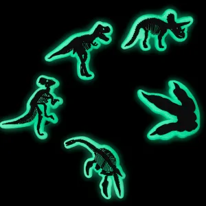 Crocs Jibbitz Glow In The Dark Dinosaurs 5 Pack
