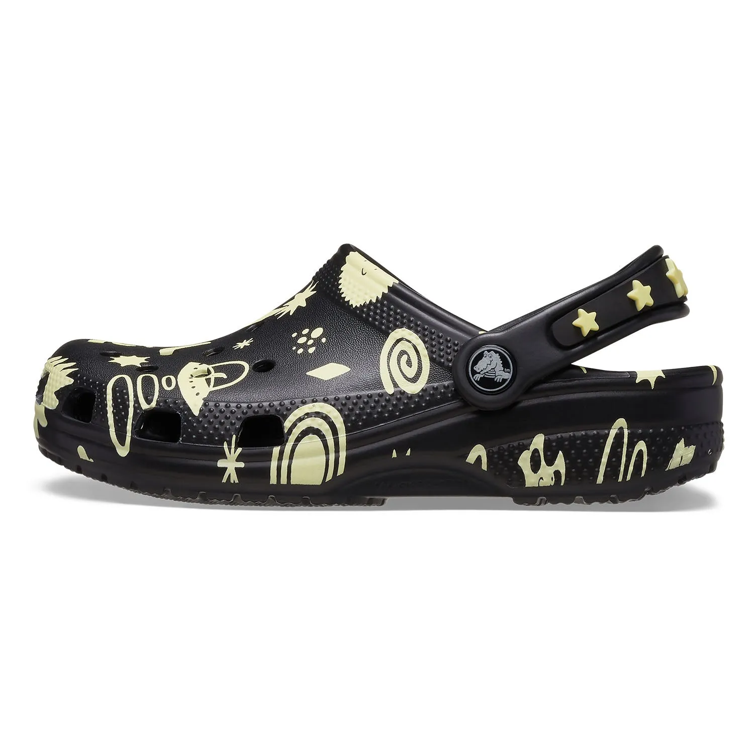 CROCS KID'S CLASSIC GLOW SPACE BLACK CLOG