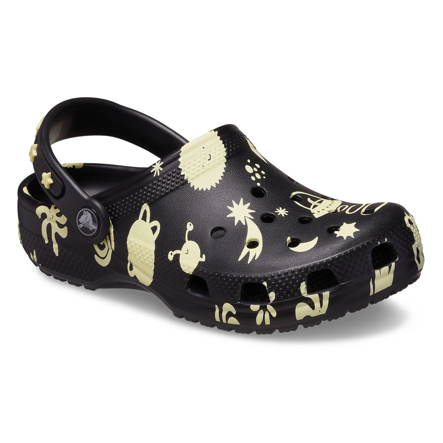 CROCS KID'S CLASSIC GLOW SPACE BLACK CLOG