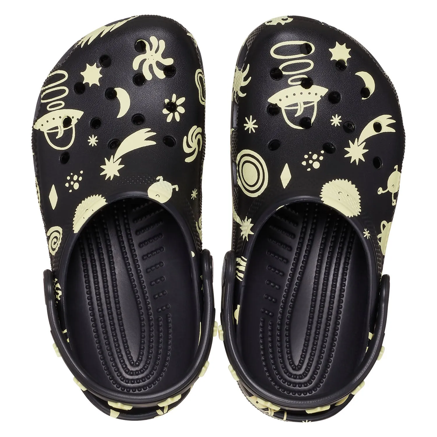 CROCS KID'S CLASSIC GLOW SPACE BLACK CLOG