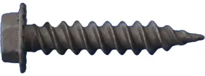 Daggerz 10" x 2" Hex Washer Head Bronze Metal Screws with Serrations Sheet - 2500 Qty