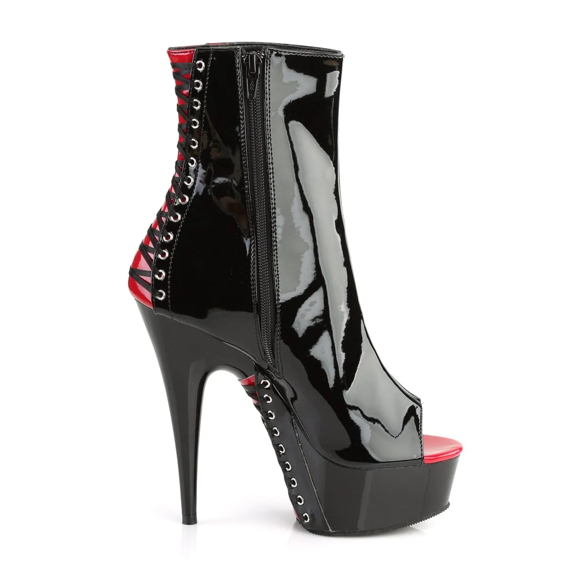 DELIGHT-1025 Black-Red Patent/Black