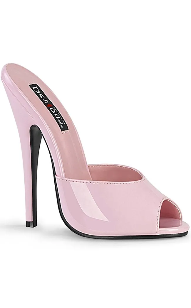 DOMINA-101 Baby Pink Peeptoe Heels