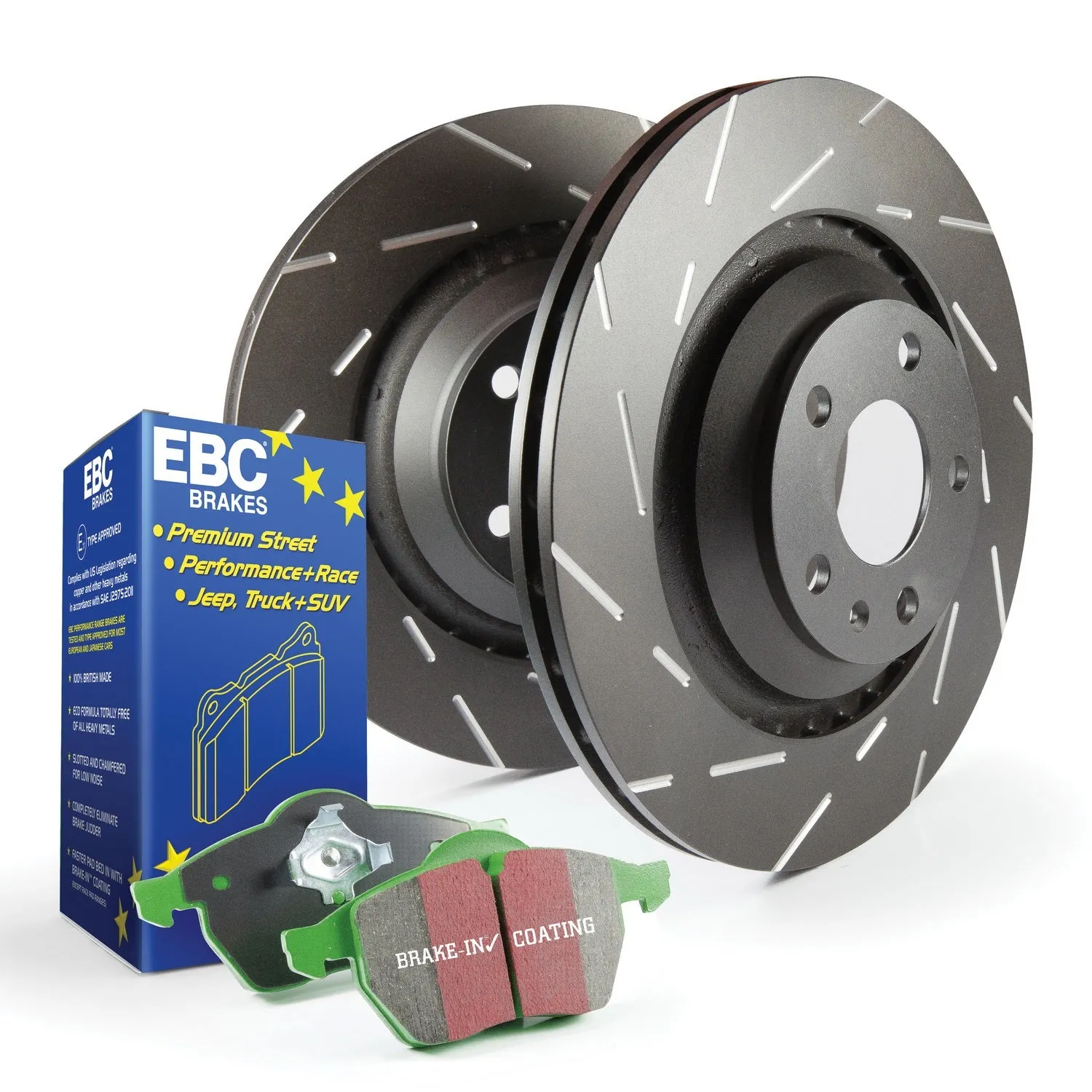 EBC Brakes S2KF1545 S2 Kits Greenstuff 2000 and USR Rotors