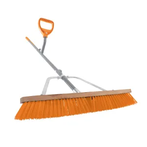 Ergie Systems ERG-PSHB24 Steel Shaft Strain Reducing Indoor/Outdoor Push Broom | 56-Inch Shaft | 24-Inch Broom