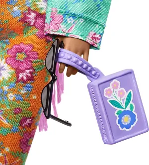 Extra Doll #10 in Floral-Print Jacket & Jogger Set with DJ Mouse Pet