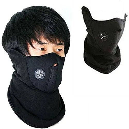 Face mask for pollution Half Face Mask For Men and Women, Bike Riding Mask | Black
