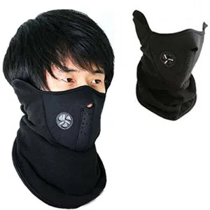 Face mask for pollution Half Face Mask For Men and Women, Bike Riding Mask | Black