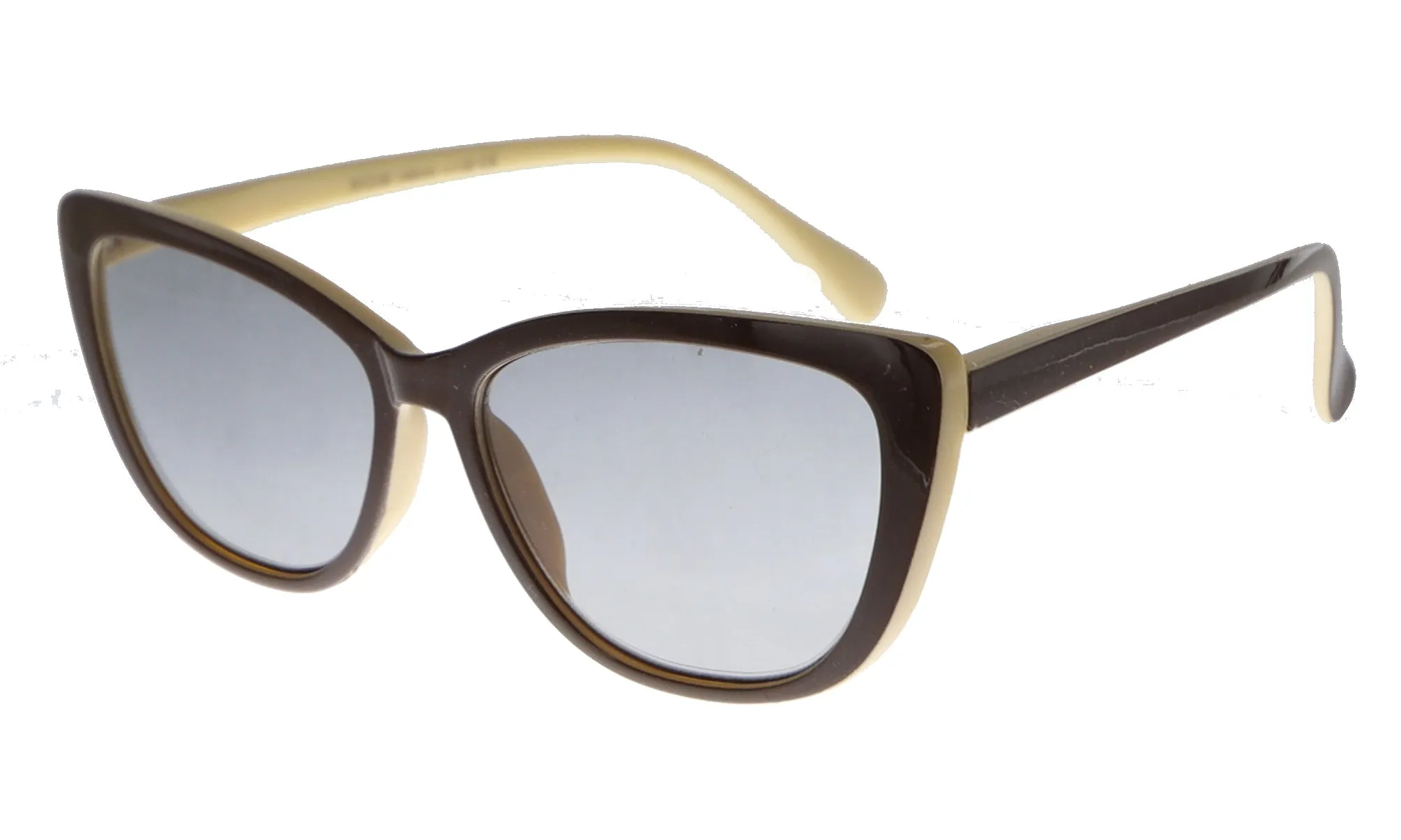 “Gato” Women’s Cat Eye Light Tint Full Reading Sunglasses (NON BIFOCAL)