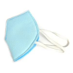 High filtration 4 ply Reusable Wellness Mask with PU foam Three Layer Dust Pollution Washable Mask with Breathing valve (Blue) -2pcs