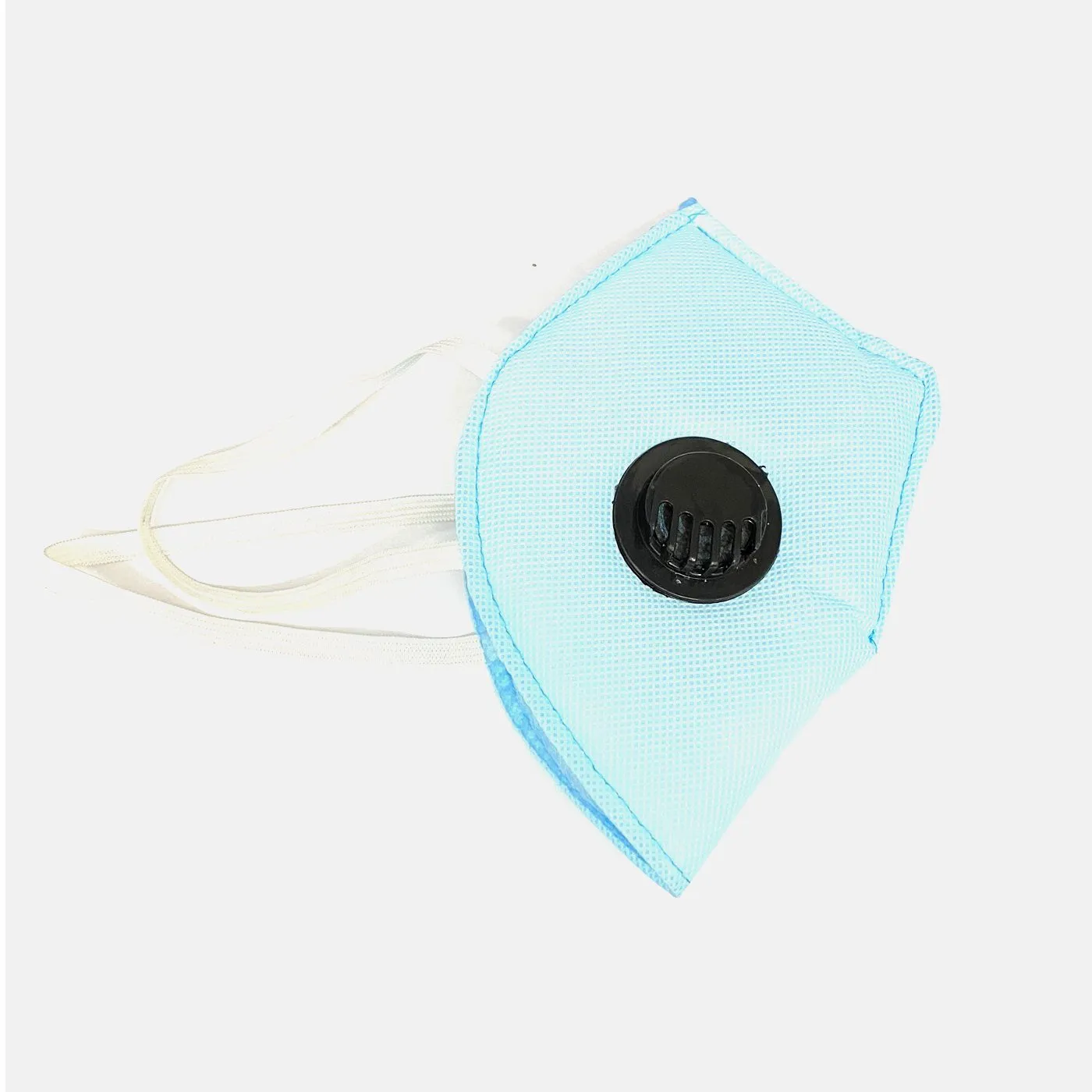 High filtration 4 ply Reusable Wellness Mask with PU foam Three Layer Dust Pollution Washable Mask with Breathing valve (Blue) -2pcs