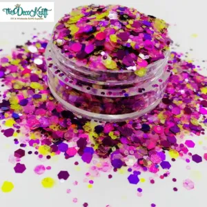 Kaleidoscope Mixed Chunky Glitter, Polyester Glitter for Tumblers Nail Art Bling Shoes - 1oz/30g