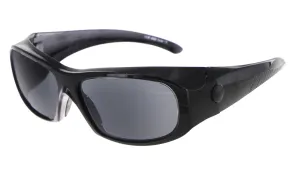 “Mariner” Unisex Full Reading Sports Safety Sunglasses Outdoor Readers with Wrap Around Light Blocking Rim Frame (Non Bifocal)