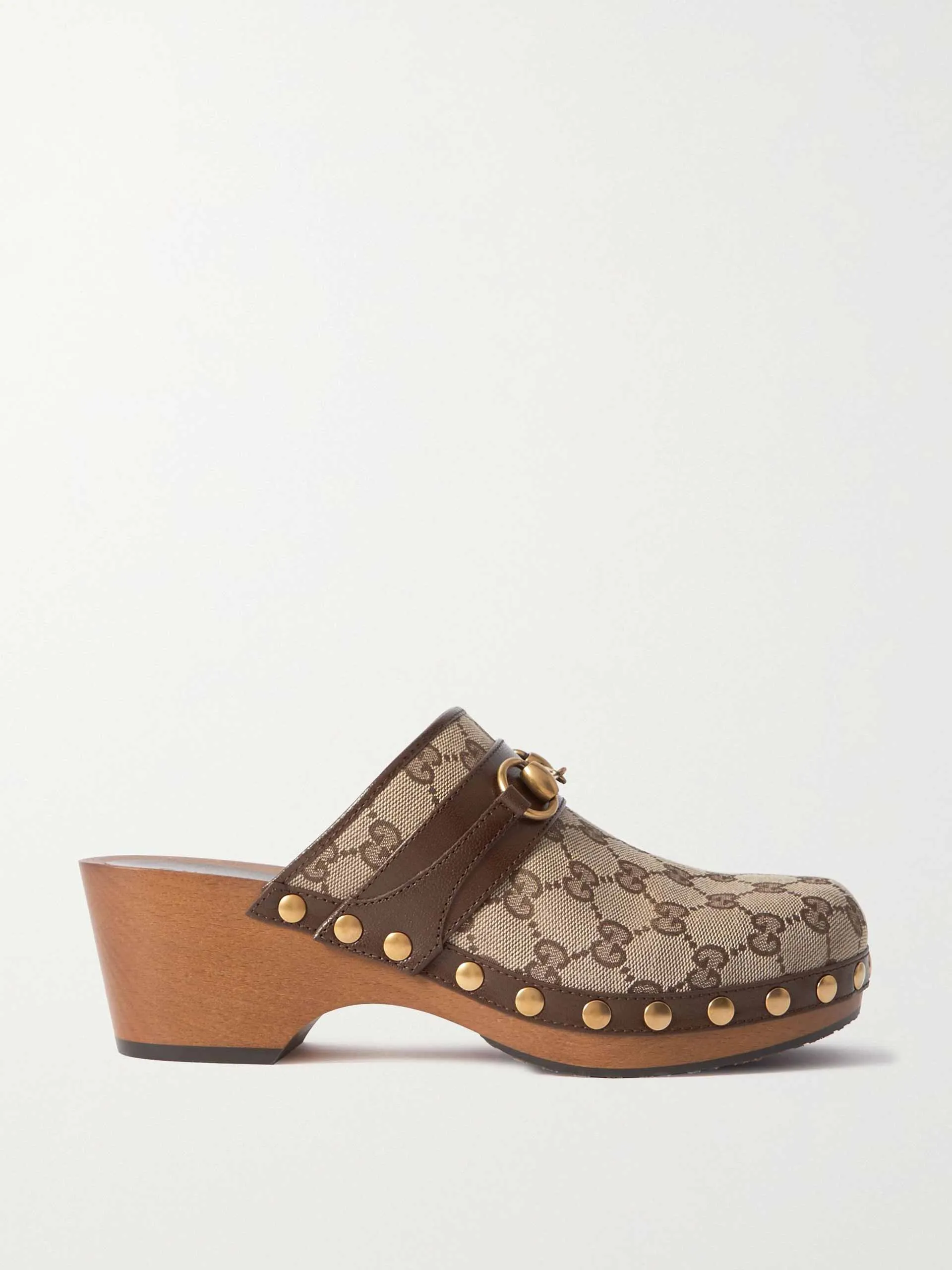 Monogram canvas clogs