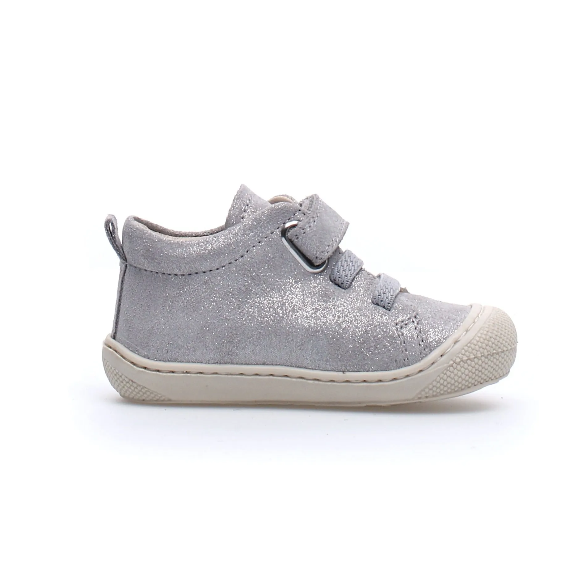 Naturino Girl's & Boy's Pichai Suede Sneakers - Glitter Silver