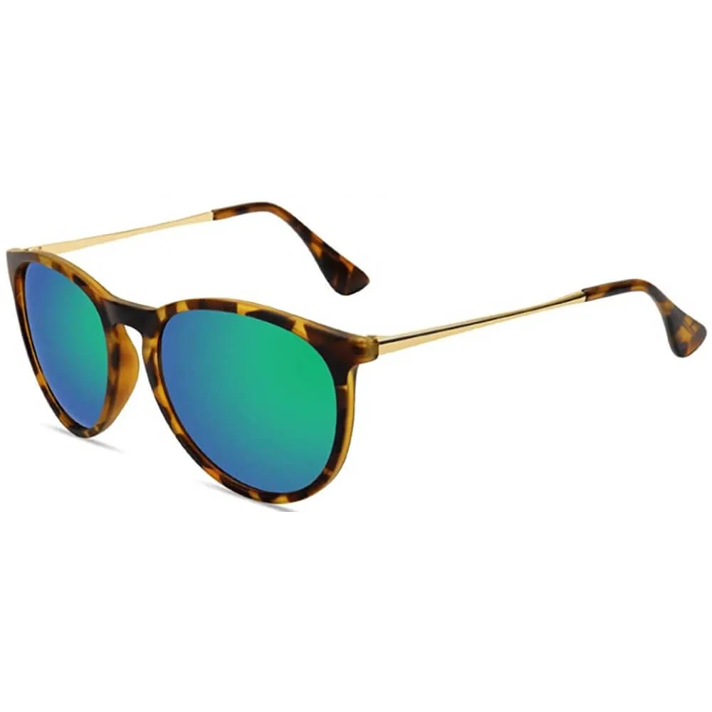 Polarized Sunglasses for Women Retro Oversized Round Frame Driving Sun Glasses 100% UV Blocking