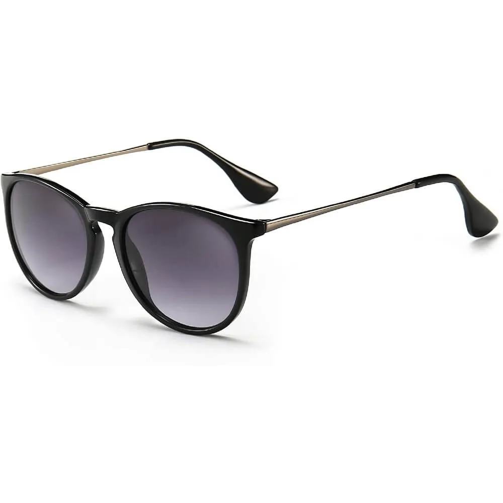 Polarized Sunglasses for Women Retro Oversized Round Frame Driving Sun Glasses 100% UV Blocking