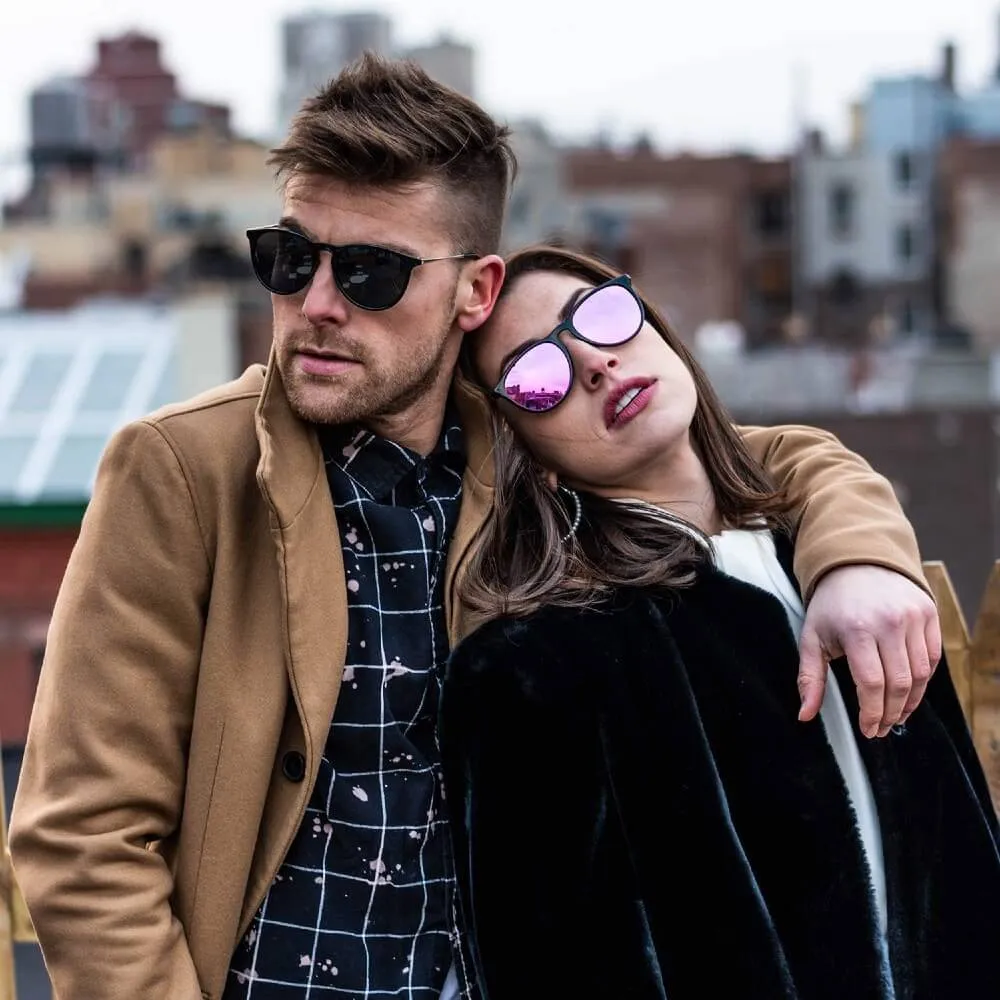 Polarized Sunglasses for Women Retro Oversized Round Frame Driving Sun Glasses 100% UV Blocking