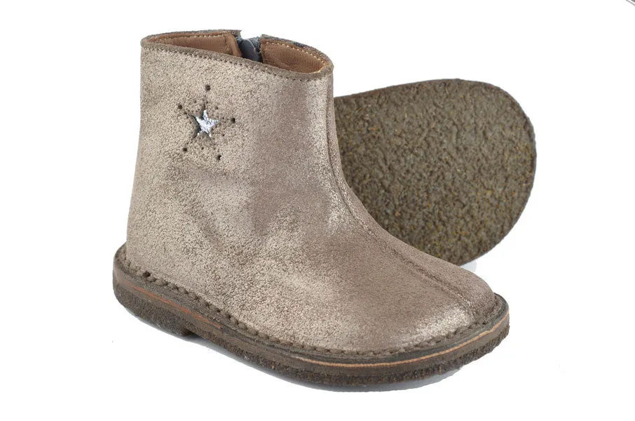 PèPè Girls Shimmering Silver Boot with Star